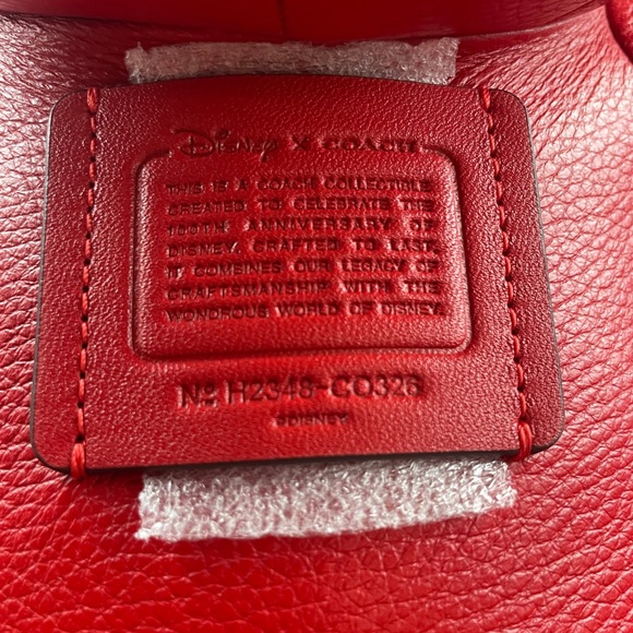 Disney X Coach Mickey Mouse Medium Collectible Red - Picture 7 of 11